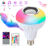 Foco LED RGB con Parlante Bluetooth - Foco Musical Inteligente Luz Blanca + Multicolor - ENVIOS GRATIS